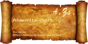 Adamovits Zsolt névjegykártya