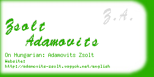 zsolt adamovits business card